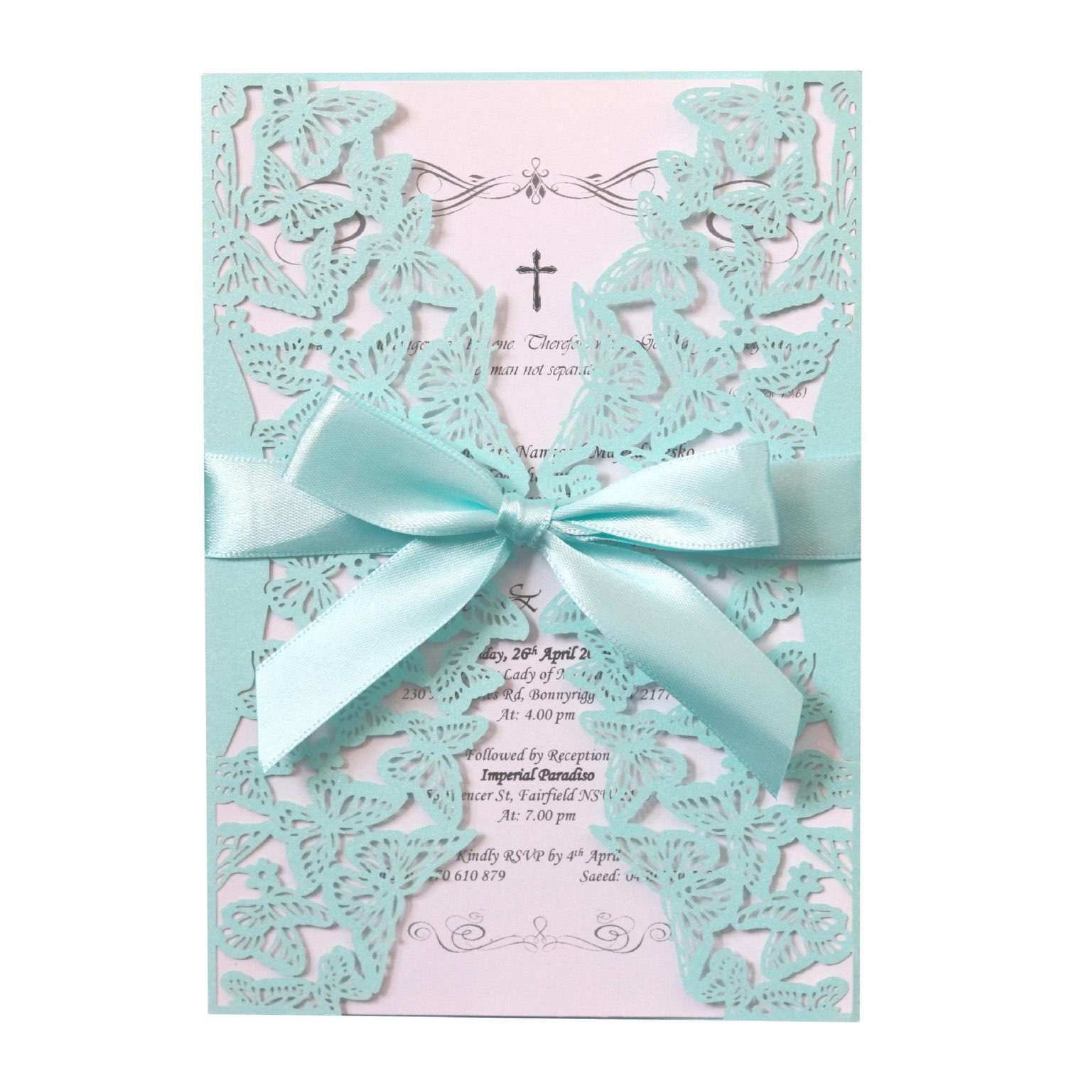 Laser Invitation Card Holiday Greeting Card Iridescent Paper Customization